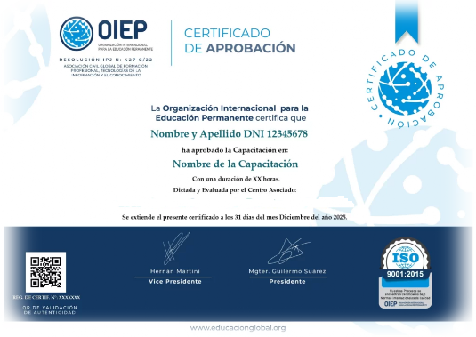 CERTIFICACION INTERNACIONAL